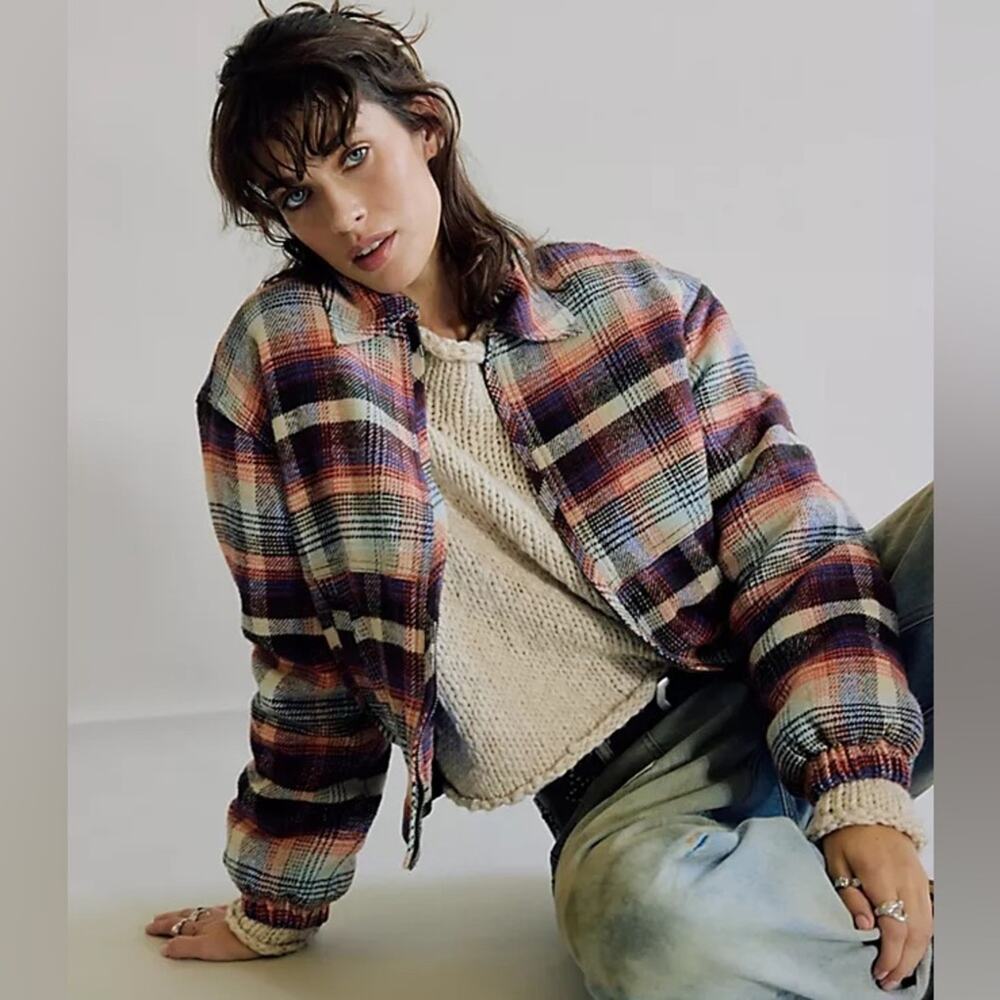 We The Free Birdie Flannel Track Jacket